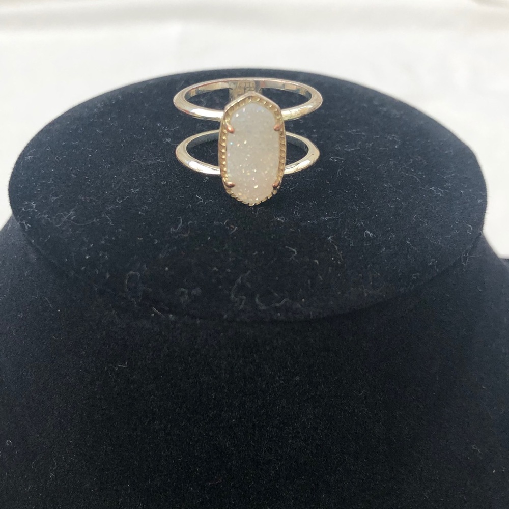 Kendra Scott Elyse Ring in White Drusy